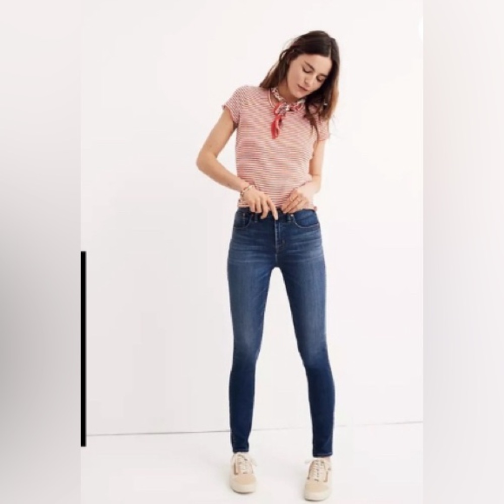 Madewell 10” High-Rise Skinny Jeans Danny Wash Size 26T